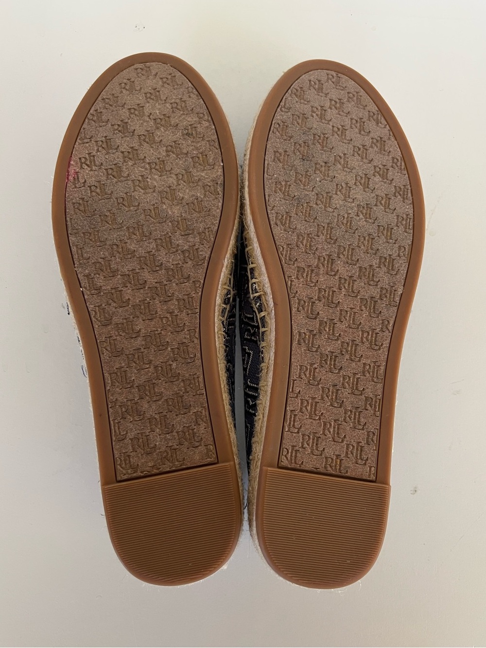 Ralph Lauren LRL Cameryn II Monogram Jacquard Espadrille, Blue/Tan, size 8 - Picture 9 of 13